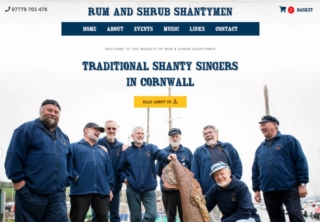 Website Design for Rum & Shrub Shantymen - the finest shanty singers in Cornwall!
